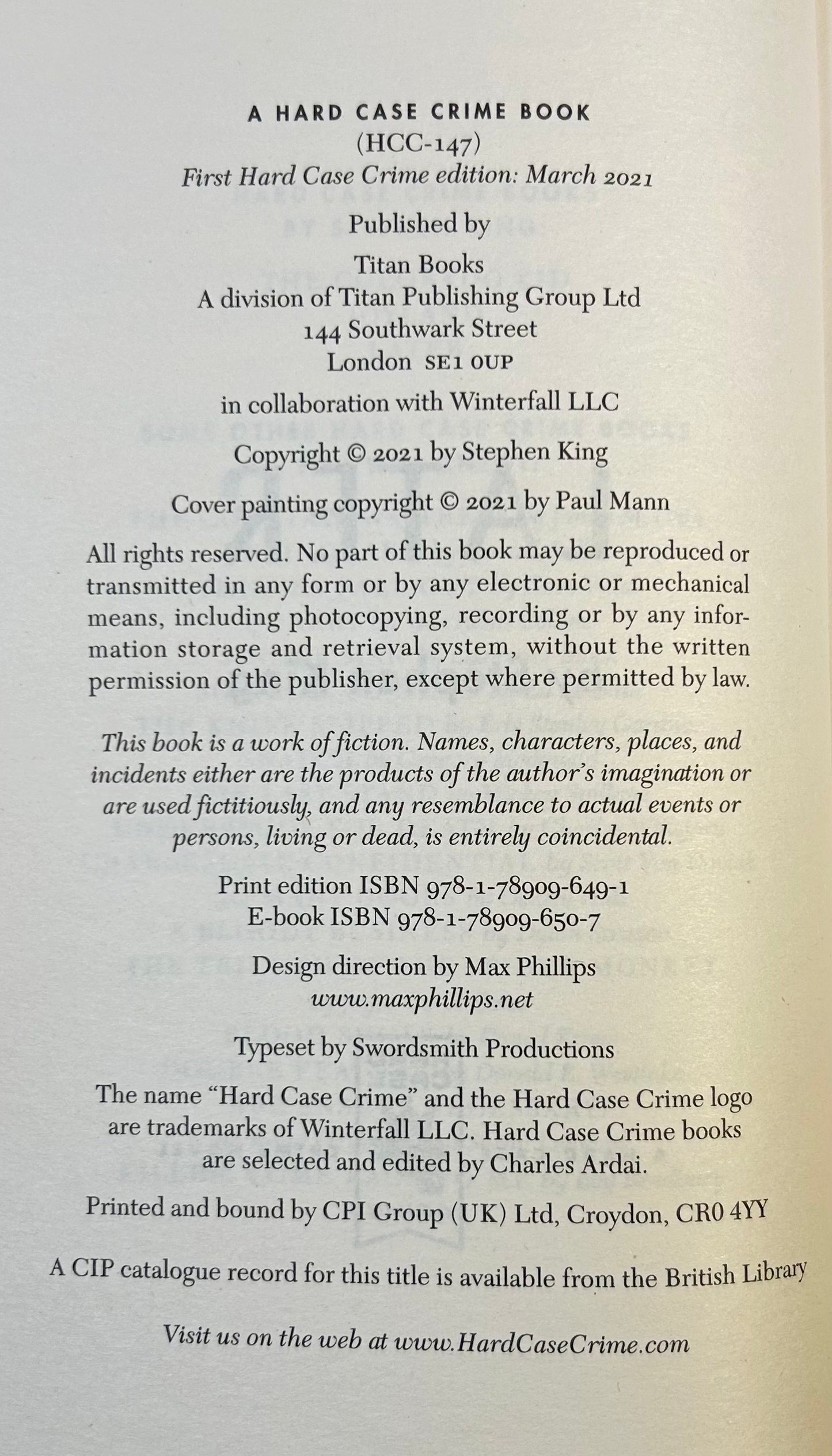 LATER - Stephen King - First Edition