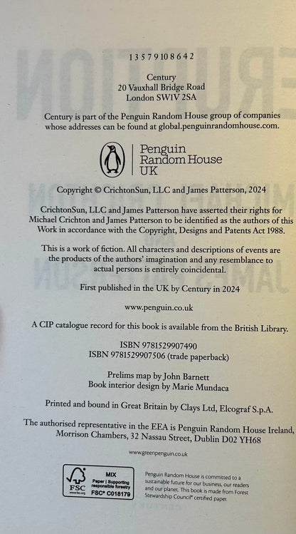 Eruption - Michael Crichton / James Patterson - First UK edition