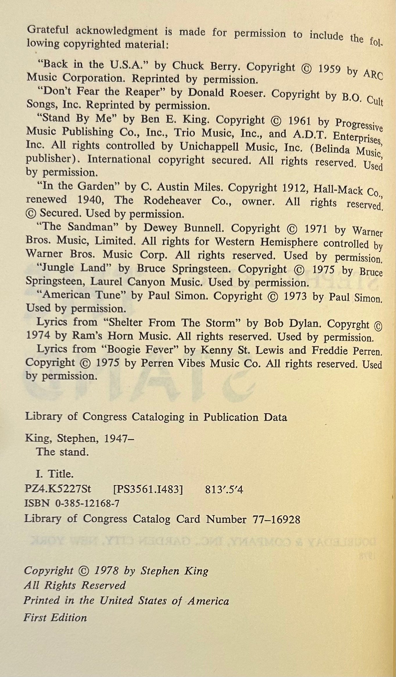 The Stand - Stephen King - First US Edition - T39