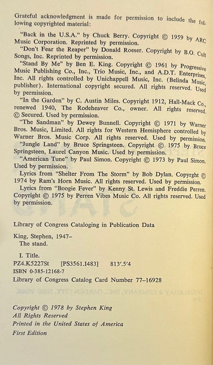 The Stand - Stephen King - First US Edition - T39