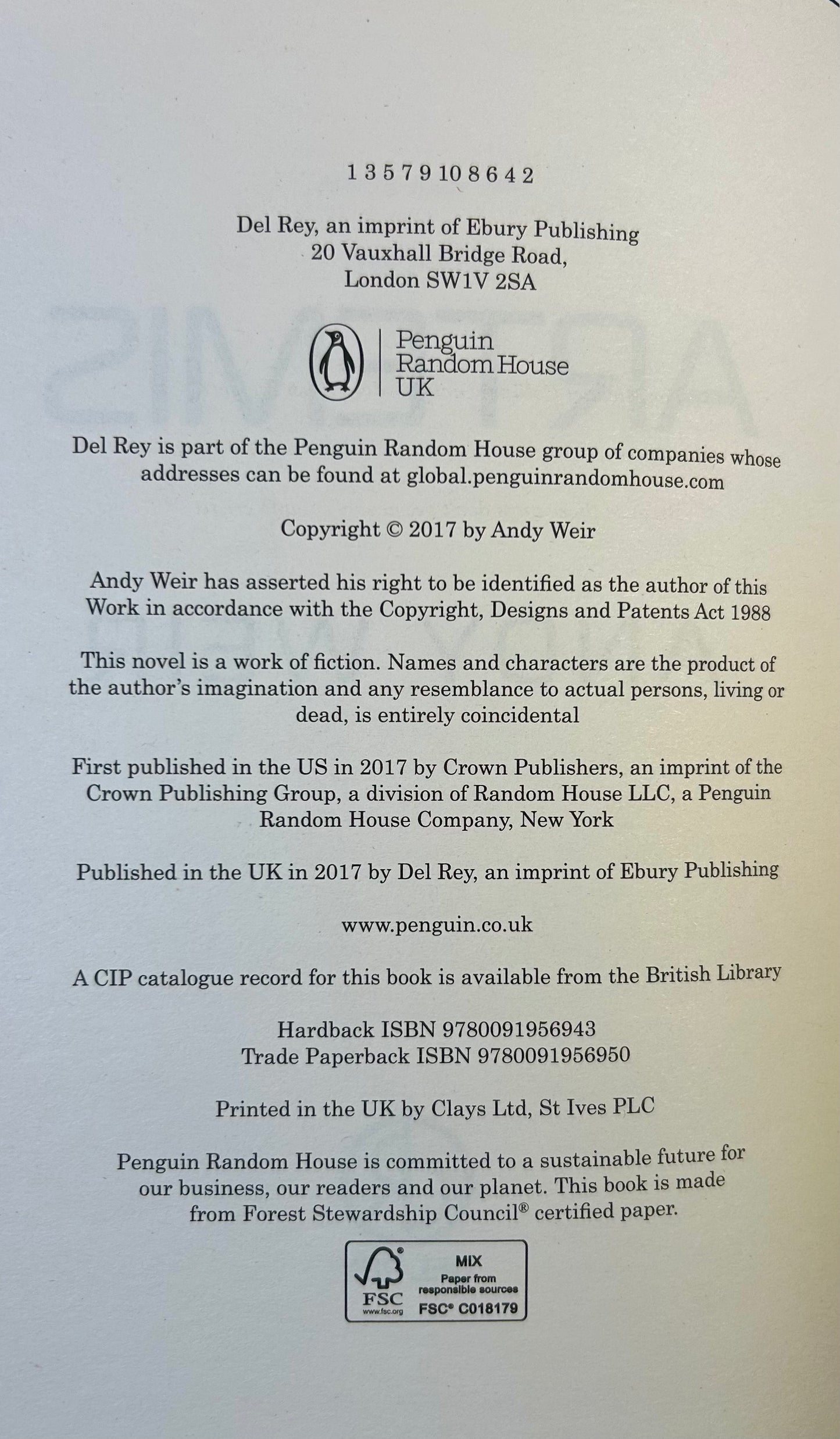 Artemis - Andy Weir - First Edition