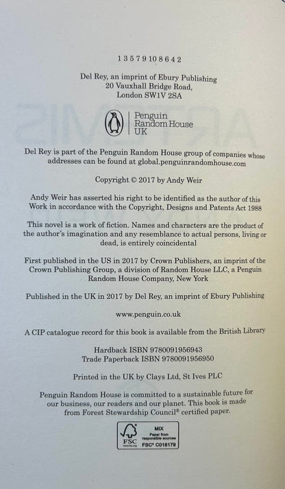 Artemis - Andy Weir - First Edition