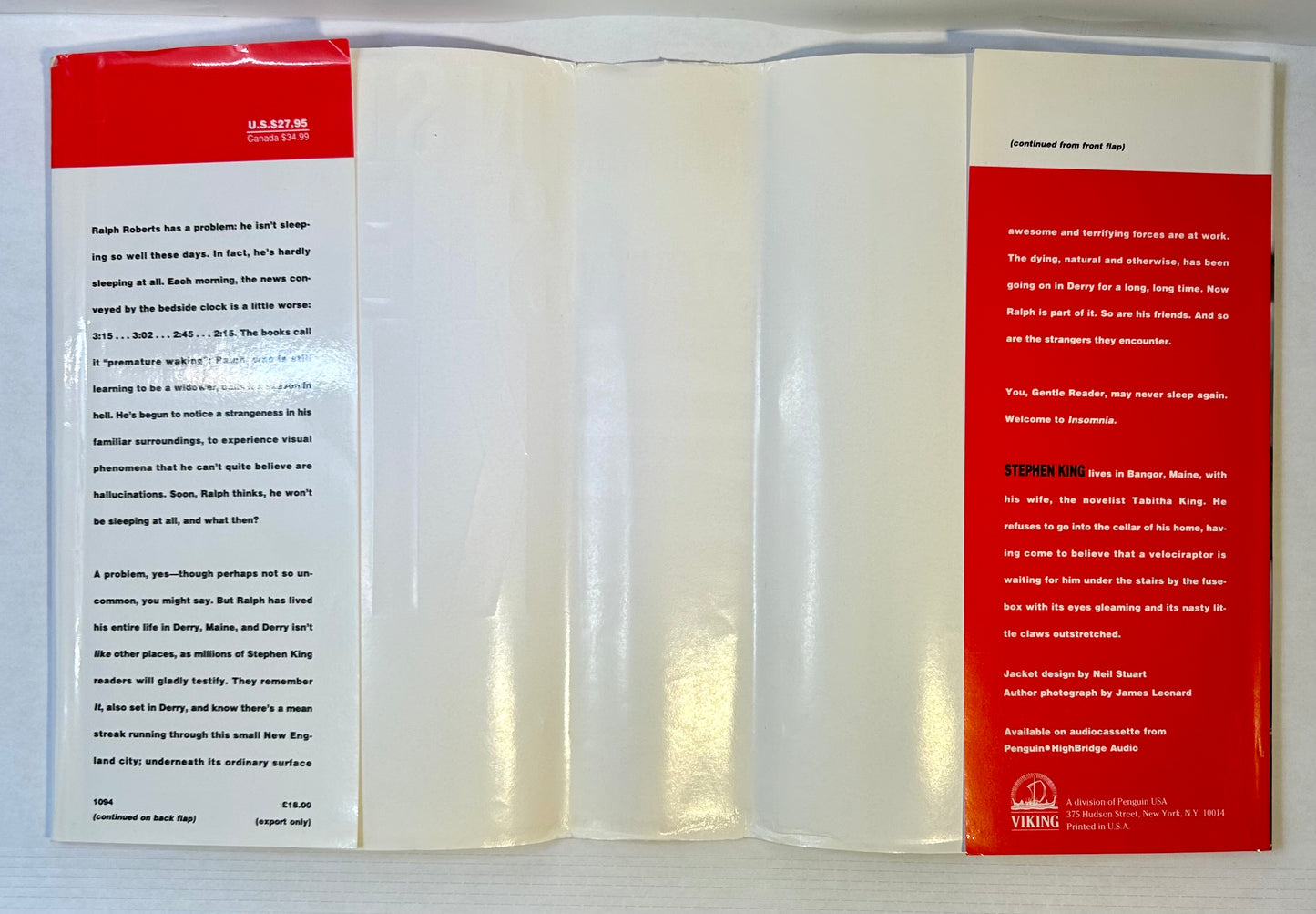 Insomnia - Stephen King - First US Edition