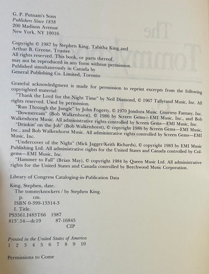 The Tommyknockers - Stephen King - First US Edition