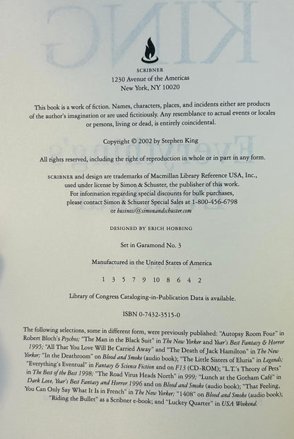 Everything's Eventual - Stephen King - First US Edition