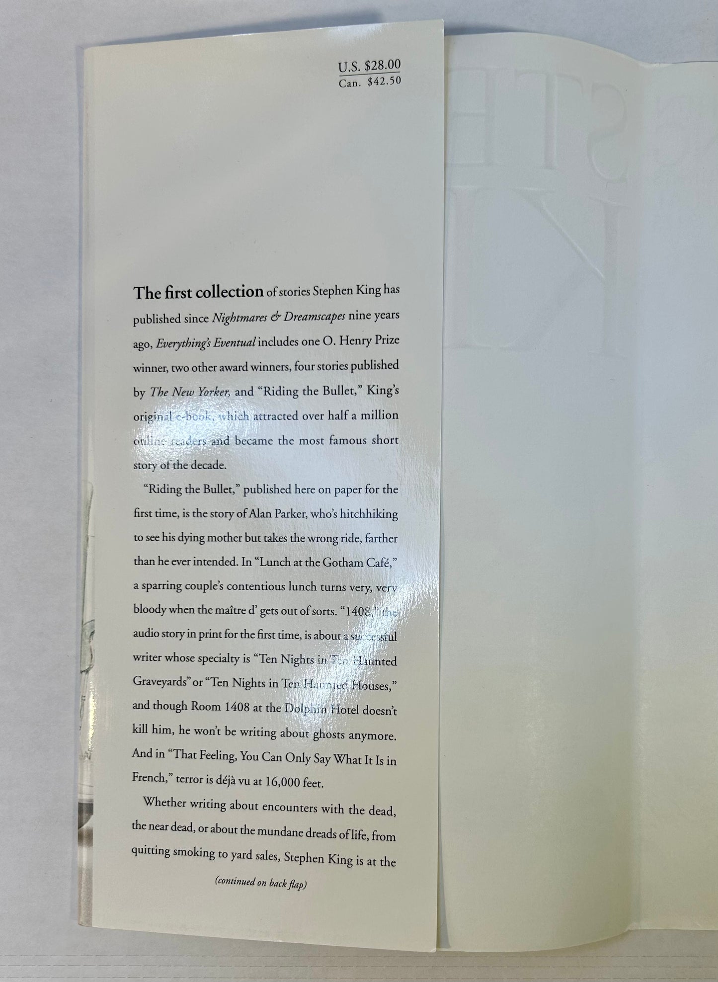 Everything's Eventual - Stephen King - First US Edition