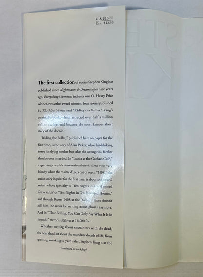Everything's Eventual - Stephen King - First US Edition