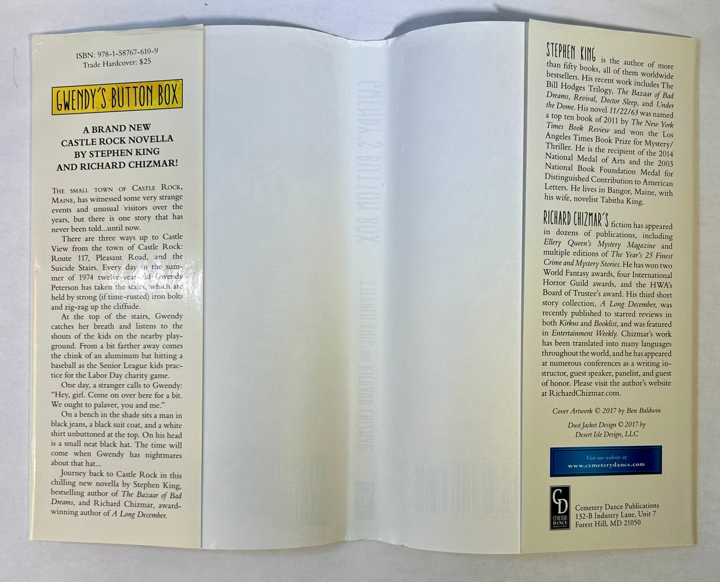 Gwendy's Button Box - Stephen King & Richard Chizmar - First US Edition