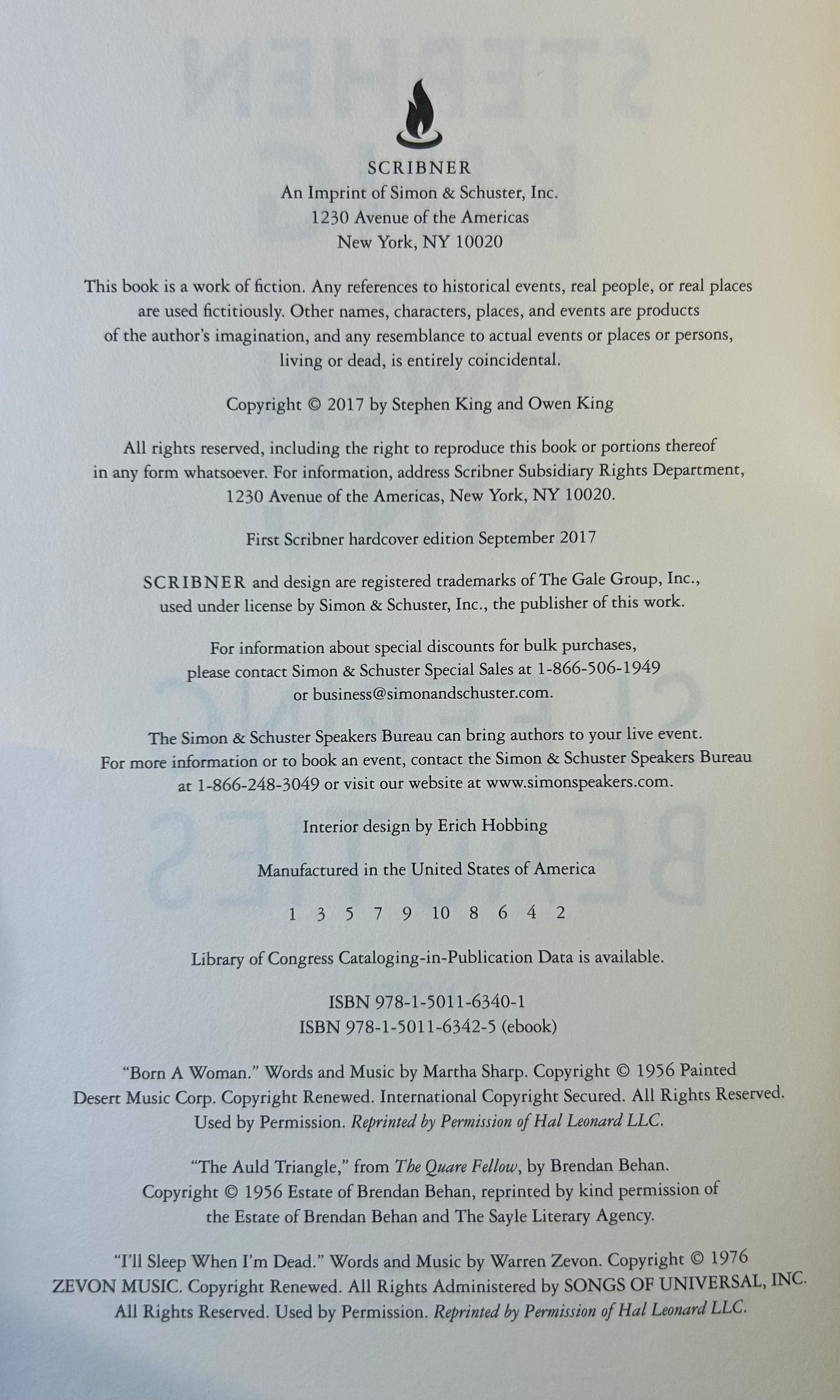 Sleeping Beauties - Stephen King & Owen King - First US Edition