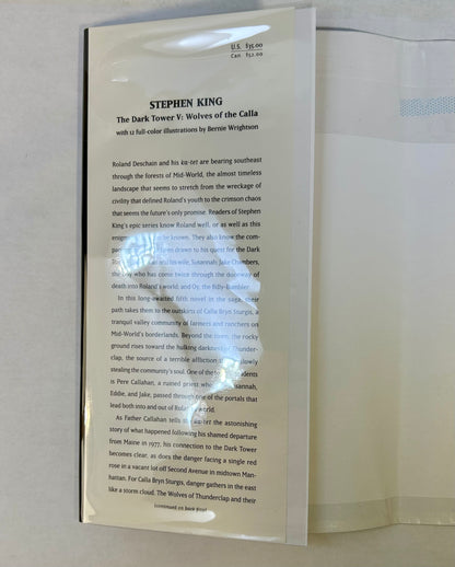 Dark Tower V - Wolves of the Calla - Stephen King - First US Edition