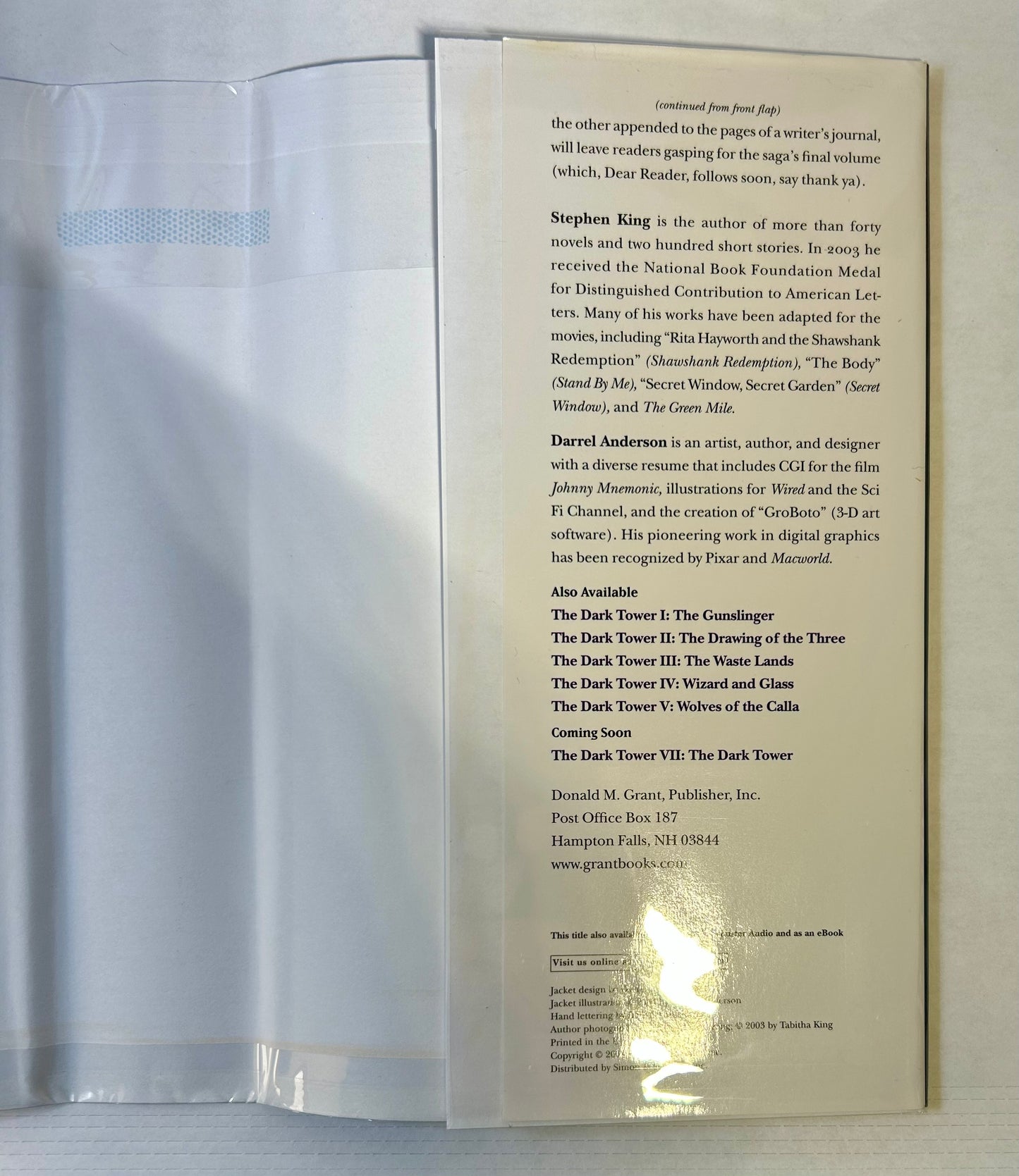 The Dark Tower VI - Song of Susannah - Stephen King - First US Edition