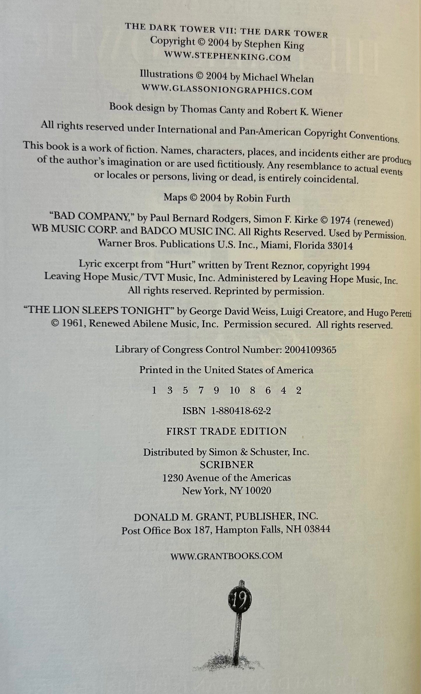 The Dark Tower VII - The Dark Tower - Stephen King - First US Edition