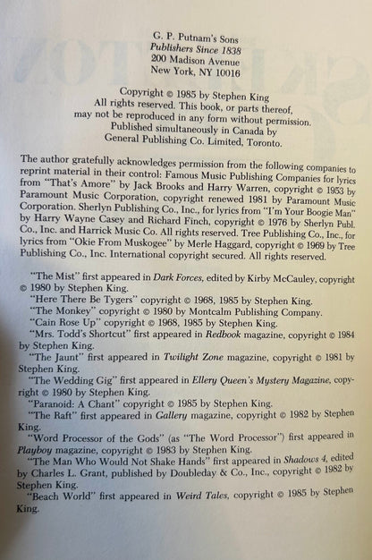 Skeleton Crew - Stephen King - First US Edition