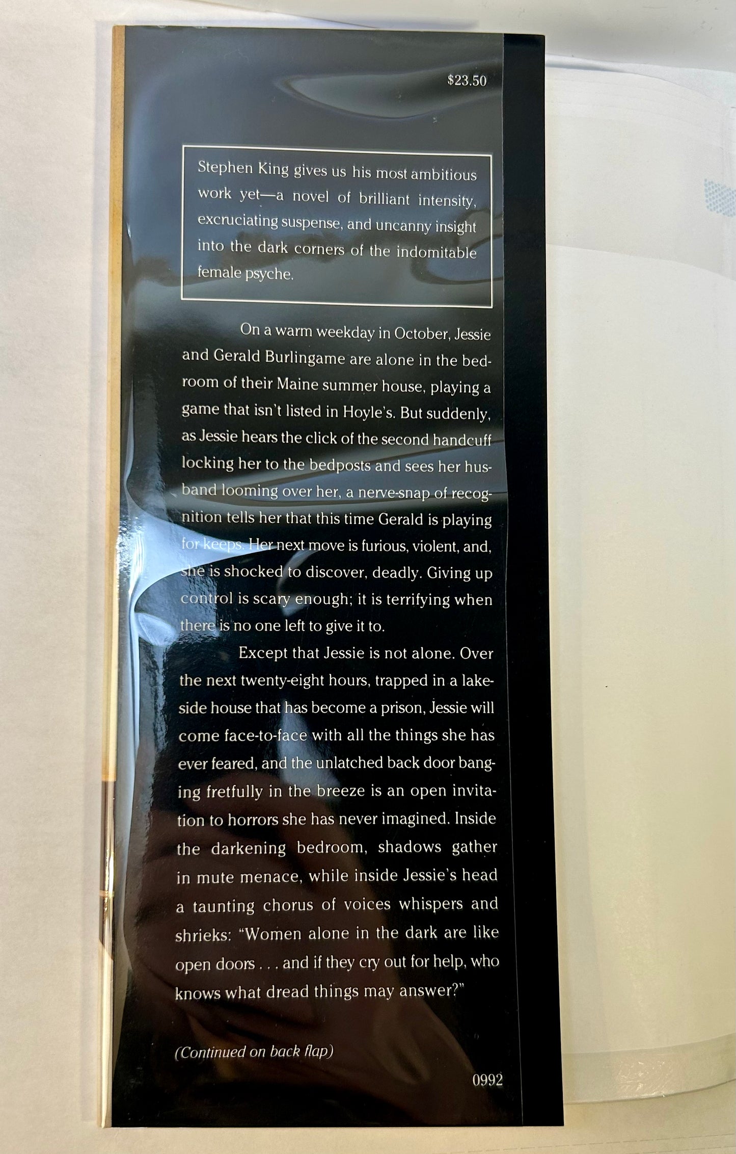 Gerald's Game - Stephen King - First US Edition