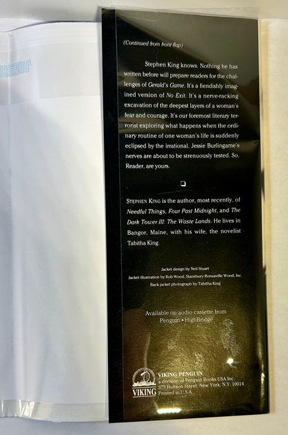 Gerald's Game - Stephen King - First US Edition