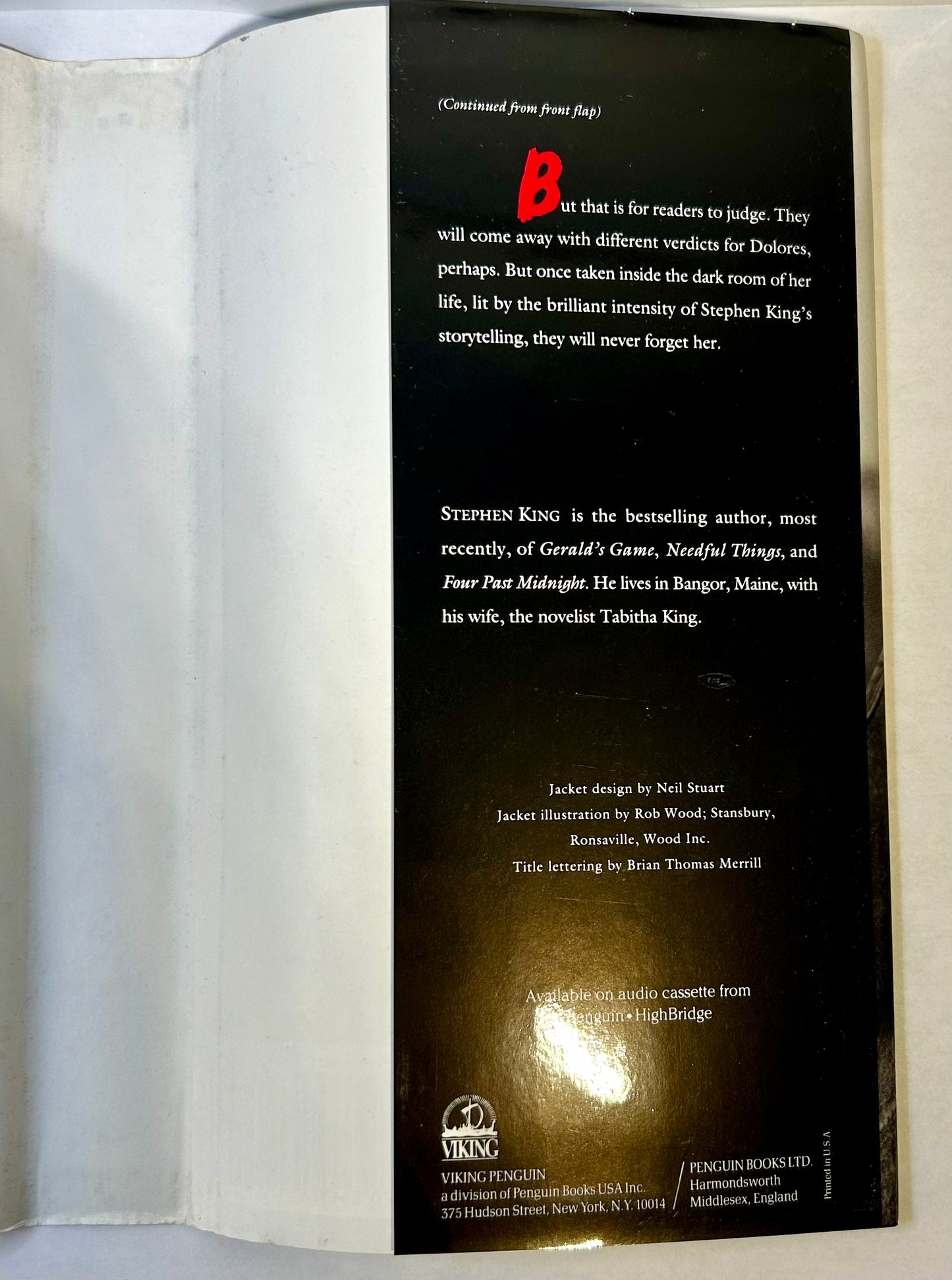 Dolores Claiborne - Stephen King - First US Edition