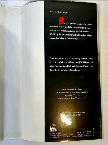 Dolores Claiborne - Stephen King - First US Edition