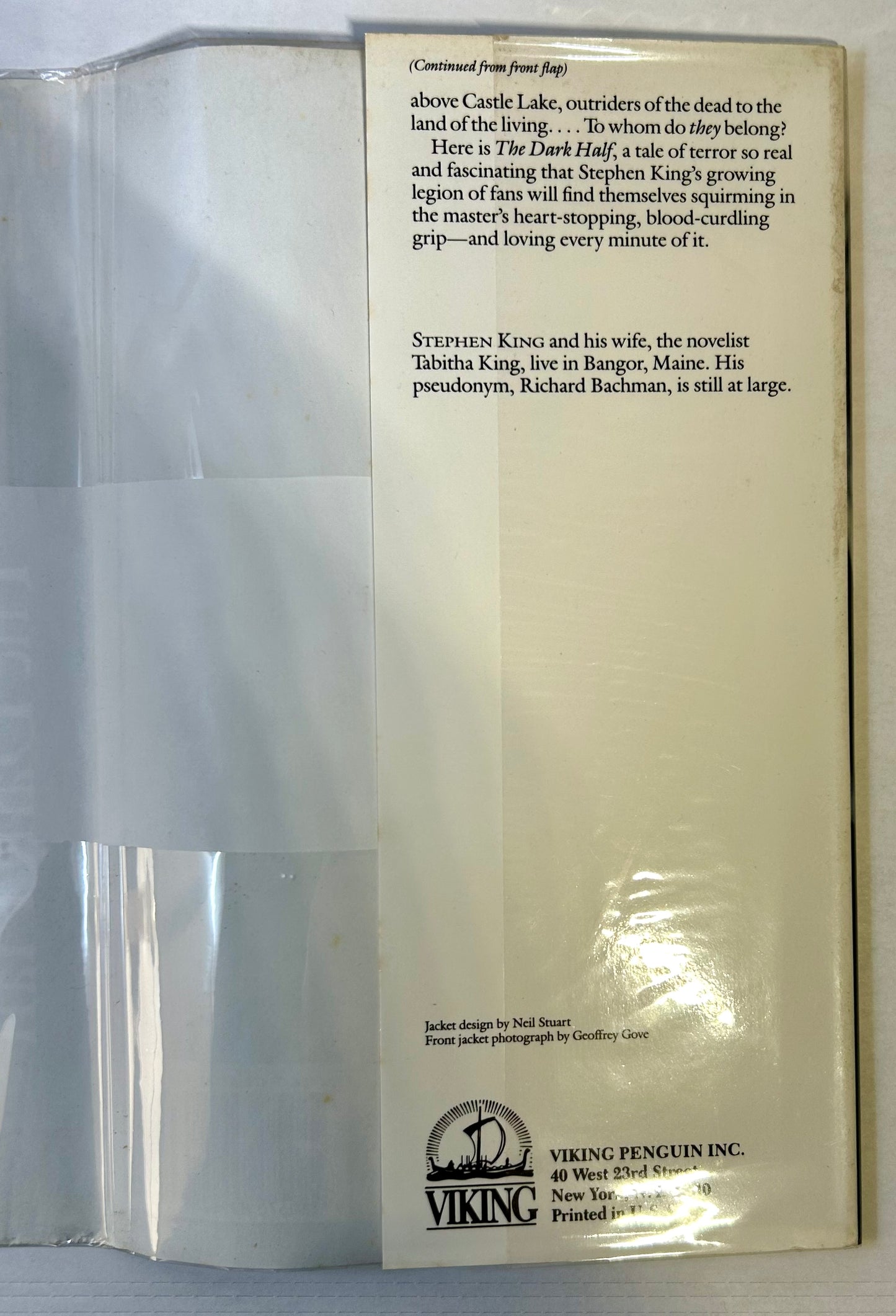 The Dark Half - Stephen King - First US Edition