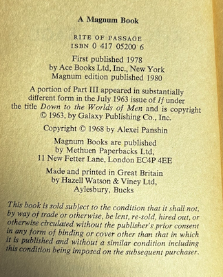 Rite of Passage - Alexei Panshin